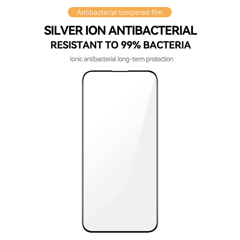 TGVI'S For iPhone 15 Pro Max Antibacterial Screen Protector Anti-Shatter Front Film+Back Protector TGVI'S For iPhone 15 Pro Max Antibacterial Screen Protector Anti-Shatter Front Film+Back Protector